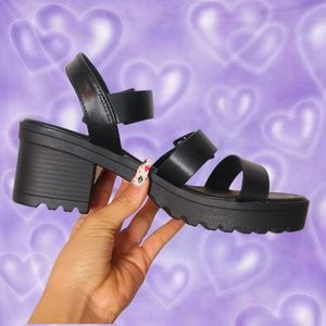 chunky heeled sandals